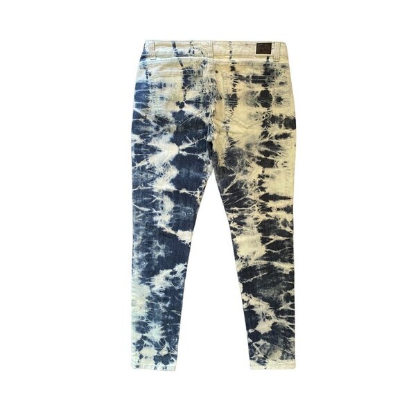 Tie Dye Denim Jeans Skinny Leg Casual Fashion Pants juniors 15 - Picture 2 of 9